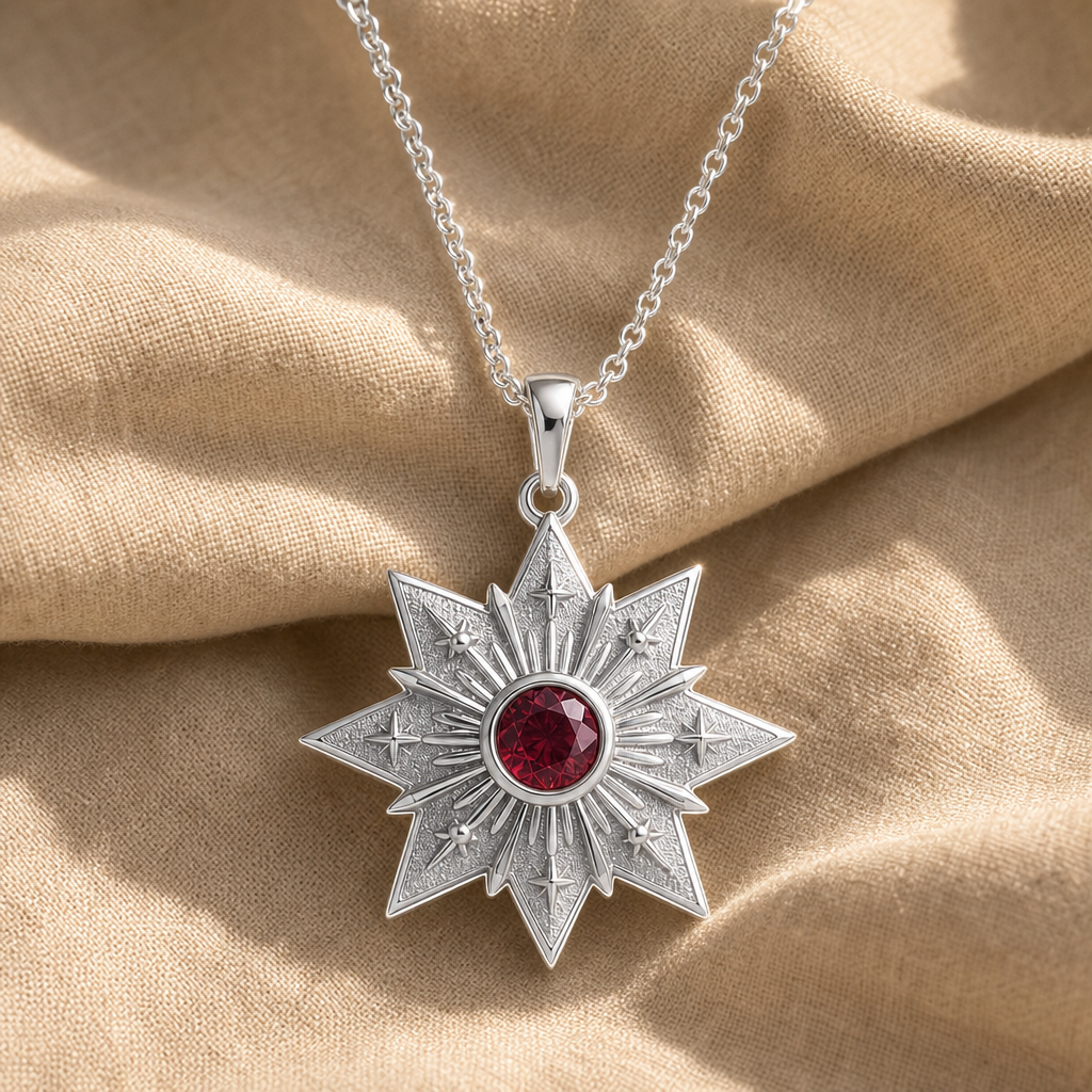 Gold Tone Starburst Necklace | Gift for Her | Celestial Sunburst Style | Birthday Gift