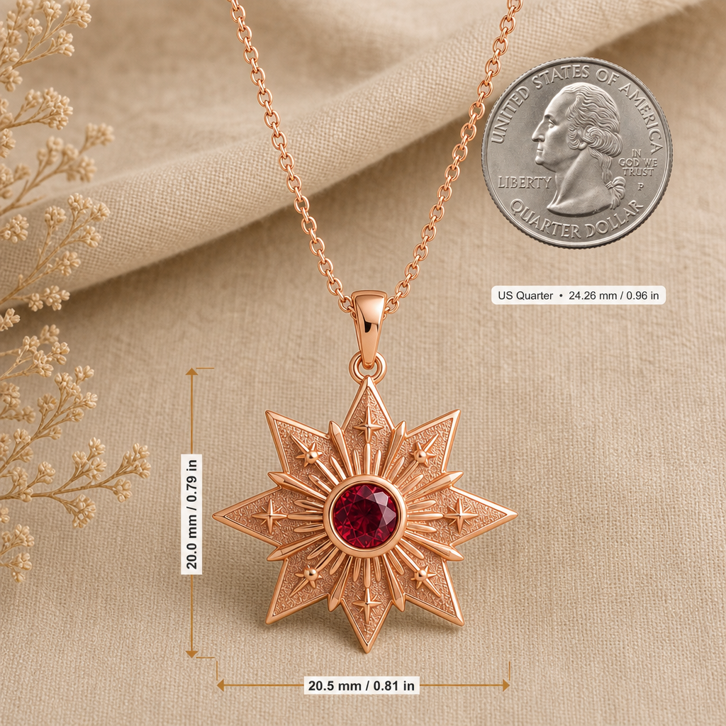 Gold Tone Starburst Necklace | Gift for Her | Celestial Sunburst Style | Birthday Gift